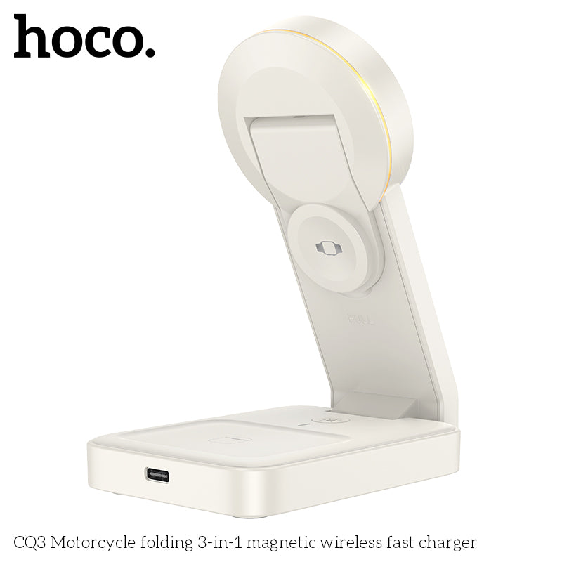 CQ3 Folding 3-in-1 MSafe Wireless Charging for Phones and Apple Watch White