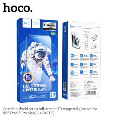 Hoco G14 Guardian Shield Series Full-screen HD Tempered Glass Screen Protector- iP15 Pro Max
