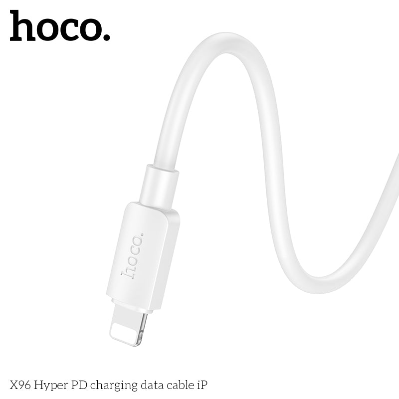 HOCO X96 Hyper PD USB-C To Lightning charging cable for iPhone (L=1m) - White