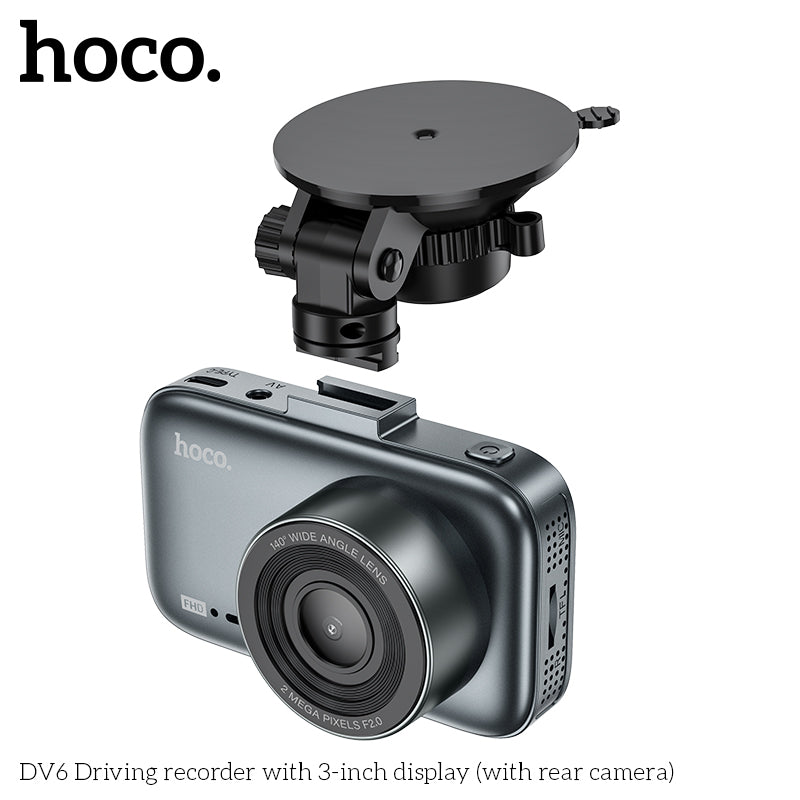 DV6 Driving recorder with 3-inch display(with rear camera)