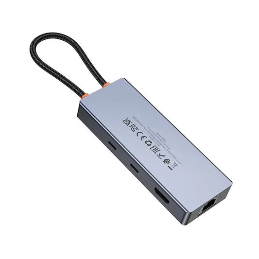 HOCO HB52 Wow 8-in-1 multi-function converter(HDTV+RJ45+SD/TF+PD+Type-C3.0+USB3.0*2)