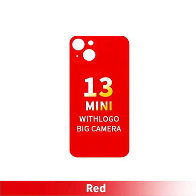 iPhone 13 Mini Compatible Back Glass - Red (Big Hole)
