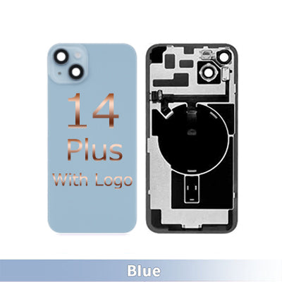 Iphone 14 Plus Back Glass With Camera Lens + Magnet + Wireless Flex Charger OEM Blue