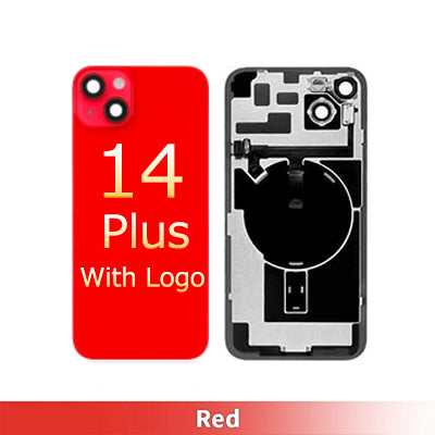 Iphone 14 Plus Back Glass With Camera Lens + Magnet + Wireless Flex Charger OEM Red