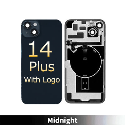Iphone 14 Plus Back Glass With Camera Lens + Magnet + Wireless Flex Charger OEM Midnight