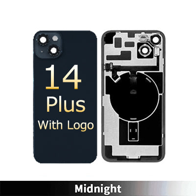 Iphone 14 Plus - Back Glass With Camera Lens And Magnet And Wireless Flex Charger- Midnight-OEM