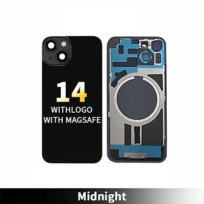 Iphone 14 Back Glass With Camera Lens And Magnet OEM - Black