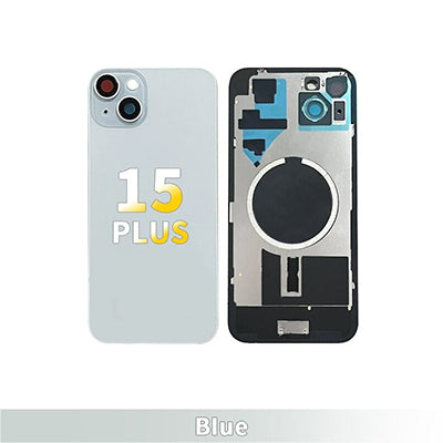 Iphone 15 Plus Back Glass With Camera Lens And Magnet OEM - Blue