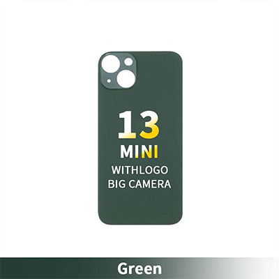 iPhone 13 Mini Compatible Back Glass - Green (Big Hole)