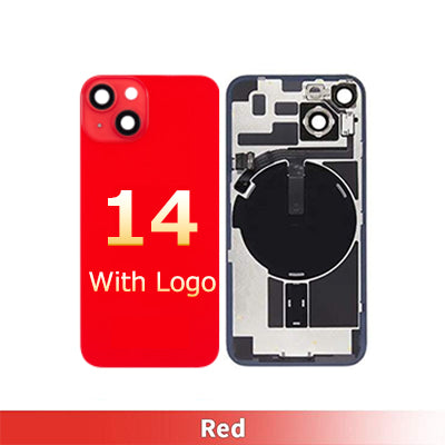 Iphone 14 Back Glass With Camera Lens + Magnet + Wireless Flex Charger OEM Red