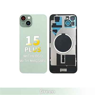 Iphone 15 Plus Back Glass With Camera Lens And Magnet OEM - Green