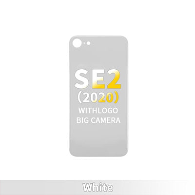 iPhone Se 2020 - Compatible Back Glass - White (Big Hole)