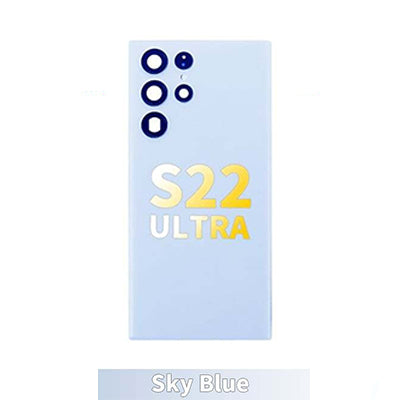 Samsung S22 Ultra Back Glass with Adhesive -Sky Blue