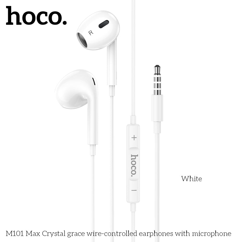 HOCO M101 Max Crystal grace wire-controlled earphones with microphone