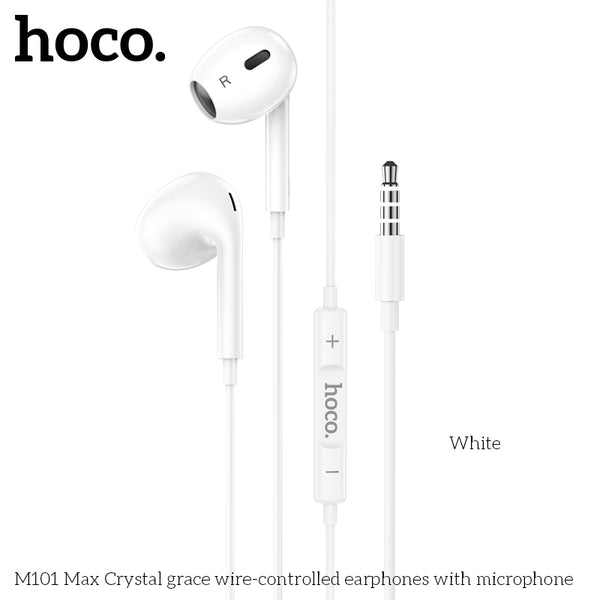 HOCO M101 Max Crystal grace wire-controlled earphones with microphone