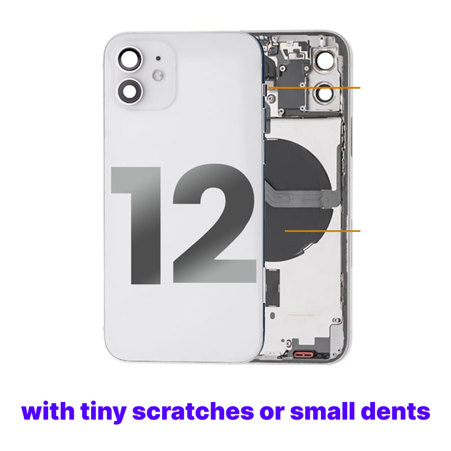 iPhone 12 Oem Compatible Housing with Full Parts - White - Blemished
