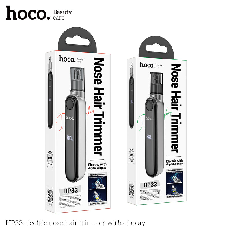 Hoco HP33 electric nose hair trimmer with display - Silver