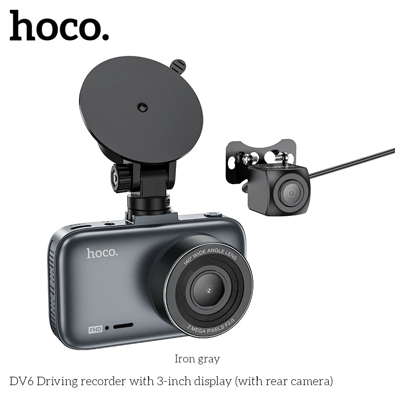 DV6 Driving recorder with 3-inch display(with rear camera)
