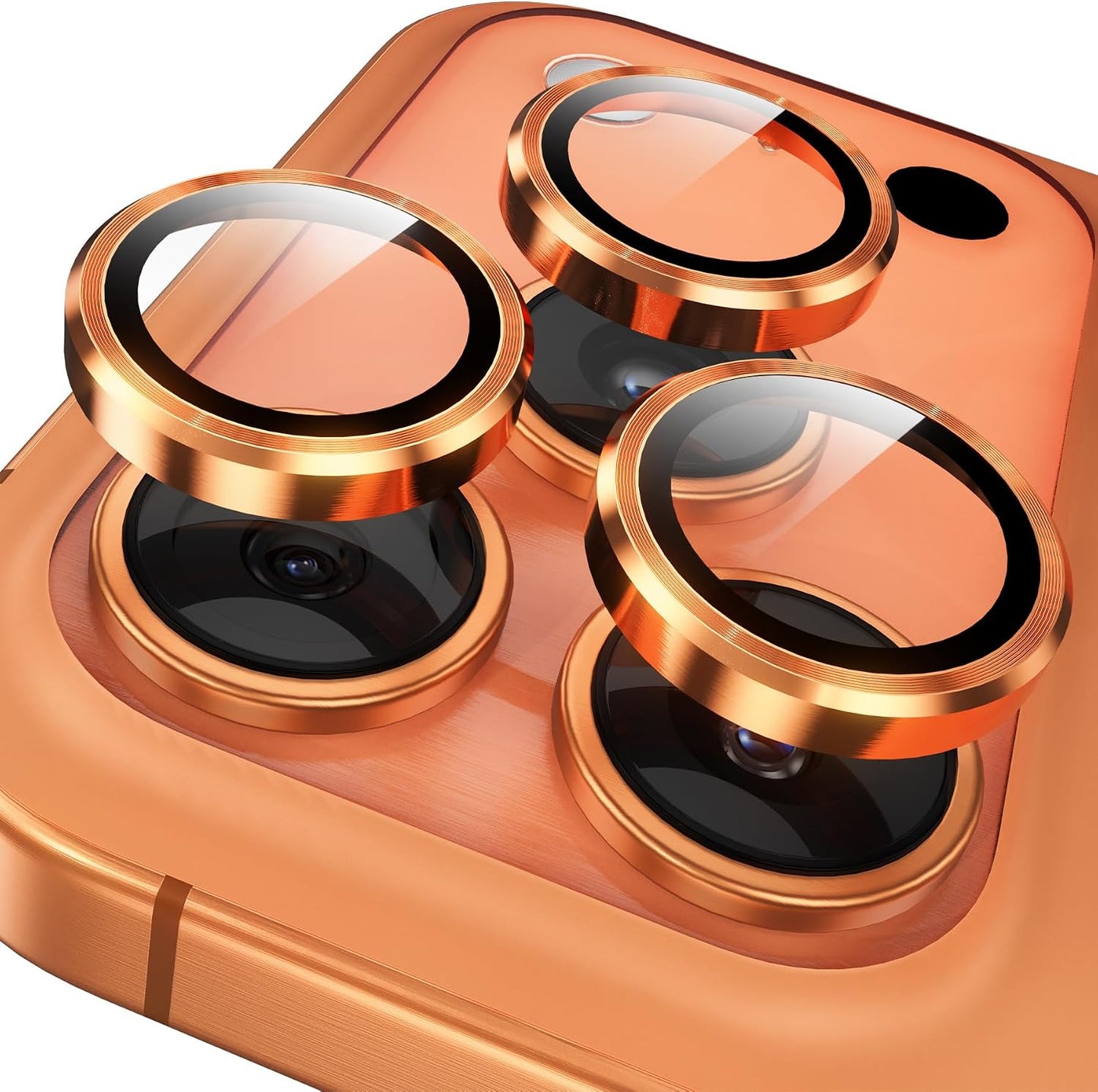 Full Camera Lens Coverage Protector for iP17Pro/17 Pro Max - Orange