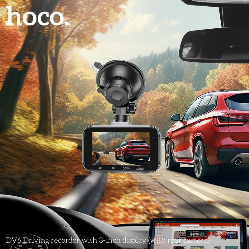 DV6 Driving recorder with 3-inch display(with rear camera)