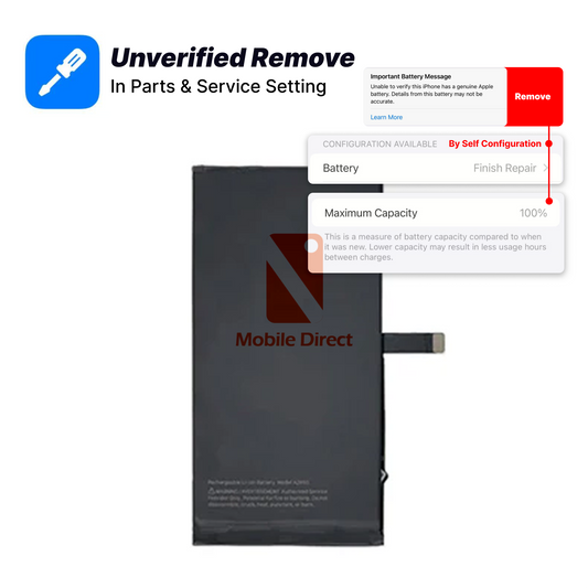 iPhone 15 Plus Replacement Battery - Self Configuration replacement battery repair part