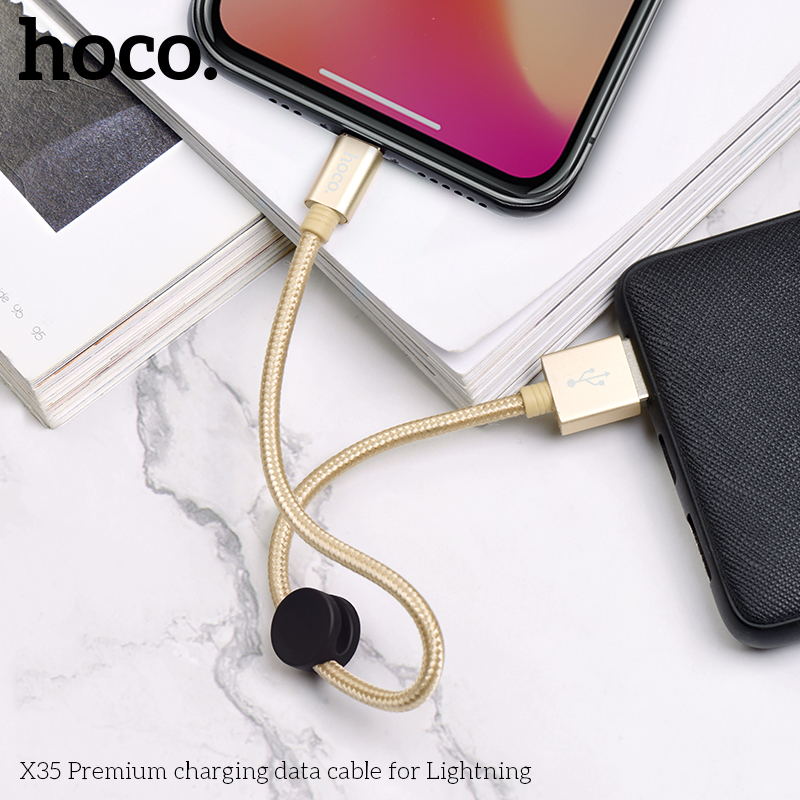 X35 Lightning Charging Cable (L=0.25M)- Gold