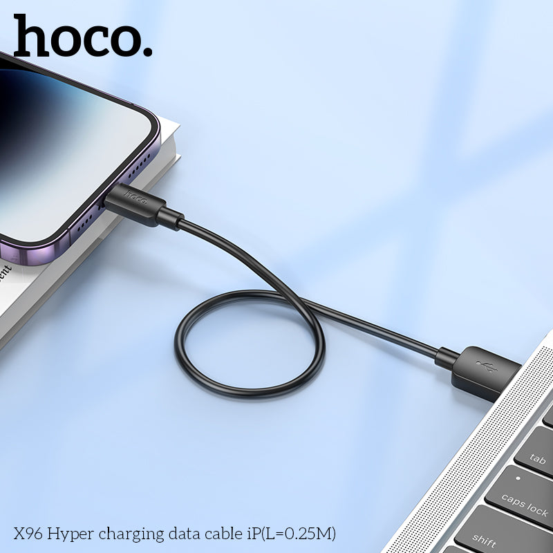 X96 Hyper charging data cable iP(L=0.25M) White