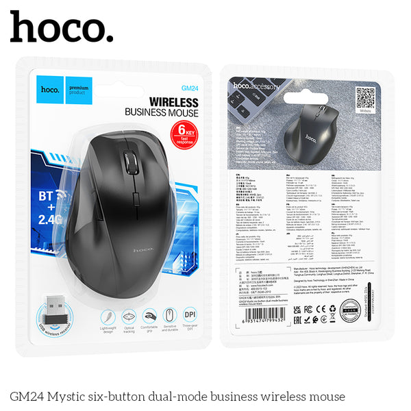 HOCO GM25 Royal dual-mode business wireless mouse - Black