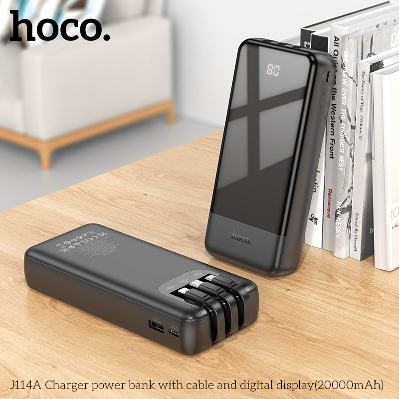 Hoco J114A Charger power bank with cable and digital display wholesale mobile accessory