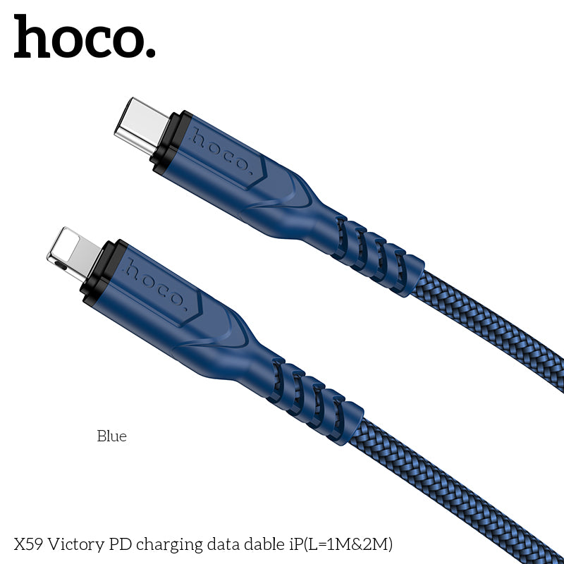 50% credit back - HOCO X59 Victory PD charging data cable iP(L=2M) Black