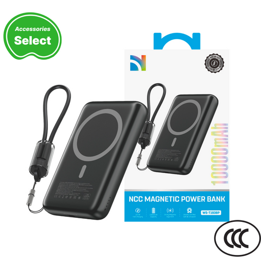 NCC Power Bank WS-T193BP 10000mAh 22.5W Magnetic Fast Charging wholesale mobile accessory