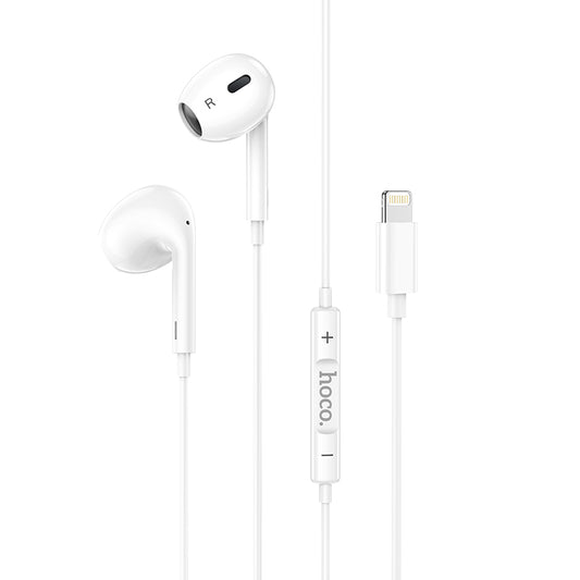 M1 Max crystal earphones for iP with mic - White