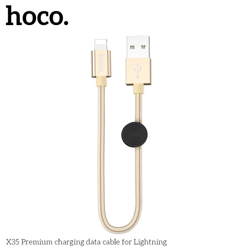 X35 Lightning Charging Cable (L=0.25M)- Gold