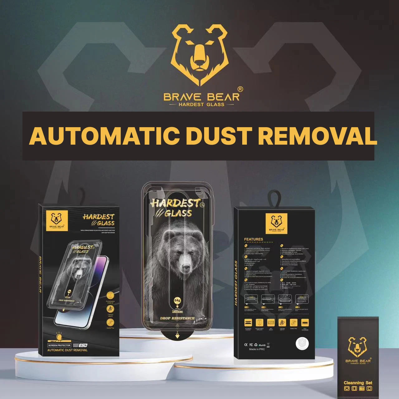 G15 Dust Free Full Cover Tempered Glass - iP15 Pro Max