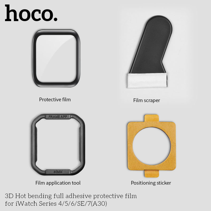 Hoco A30 3D Hot Bending Full Screen Protection Film For iWatch 7 - 41mm