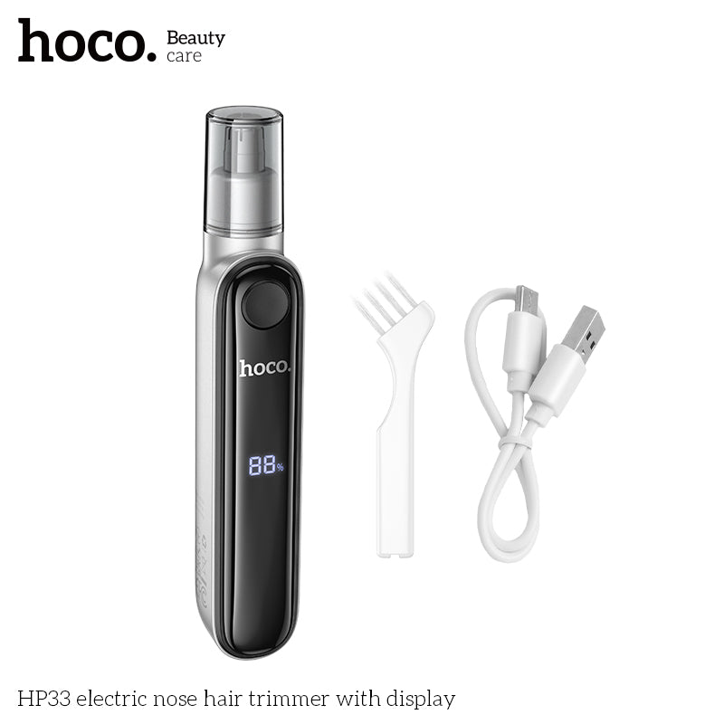 Hoco HP33 electric nose hair trimmer with display - Silver