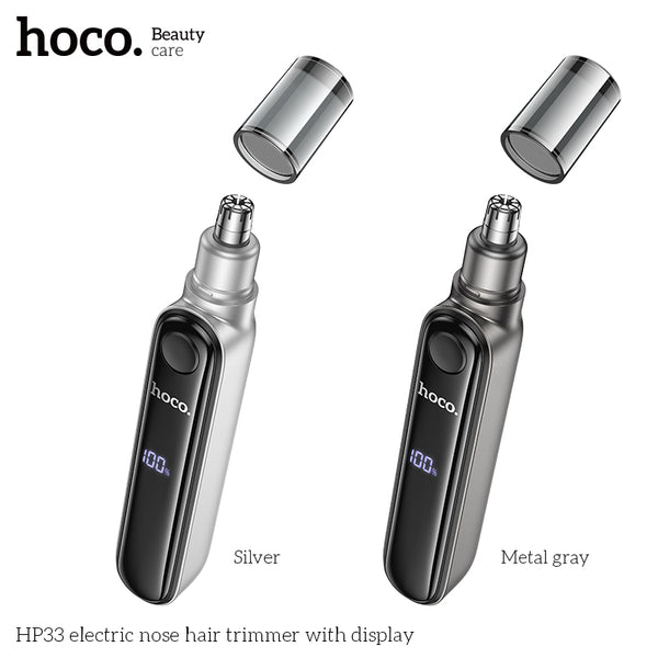 Hoco HP33 electric nose hair trimmer with display - Silver