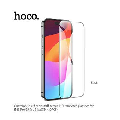 Hoco G14 Guardian Shield Series Full-screen HD Tempered Glass Screen Protector - iP15Pro
