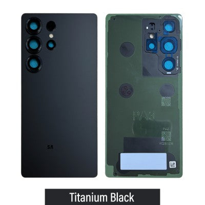 Samsung Galaxy S25 Ultra OEM Back Glass Replacement - Titanium Black back glass replacement part