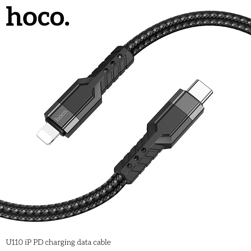 HOCO U110 iP PD charging data cable Black