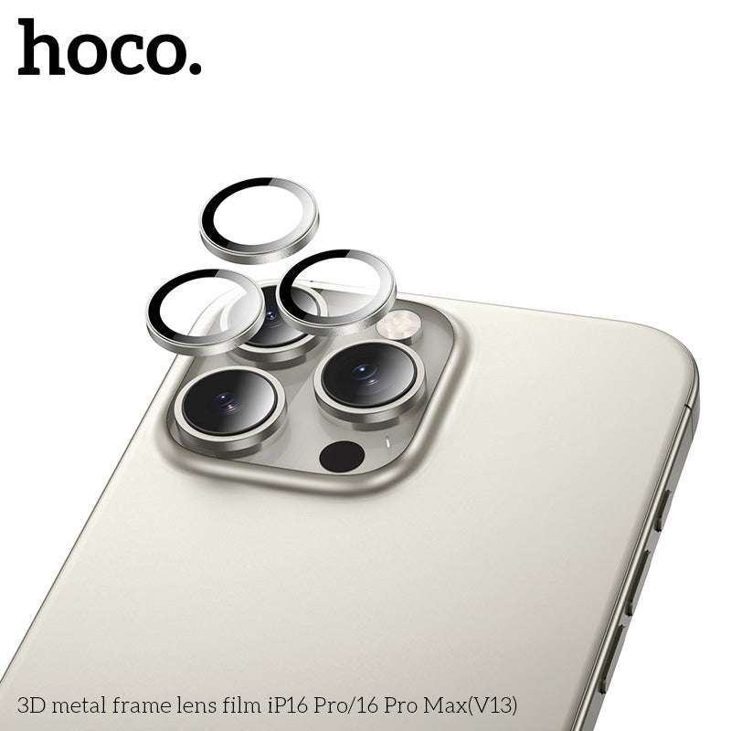 HOCO 3D metal frame lens film iP16 Pro/16 Pro Max(V13) - Black