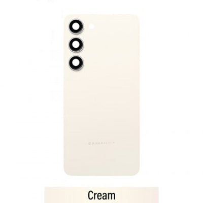 Samsung S23 Back Glass with Adhesive - Cream