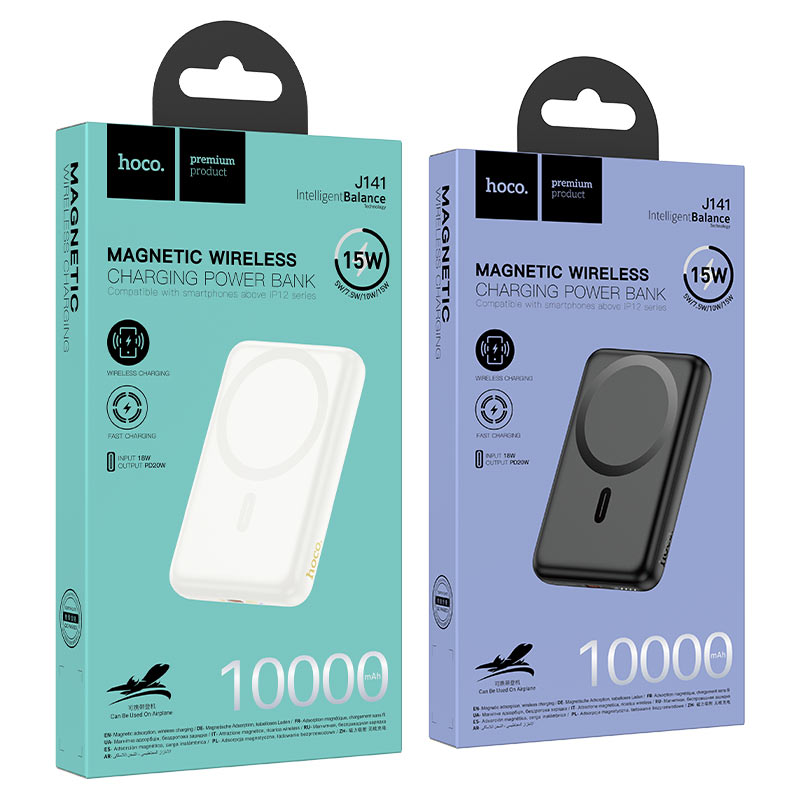 Hoco J141 Grace PD20W magnetic power bank(10000mAh) Black