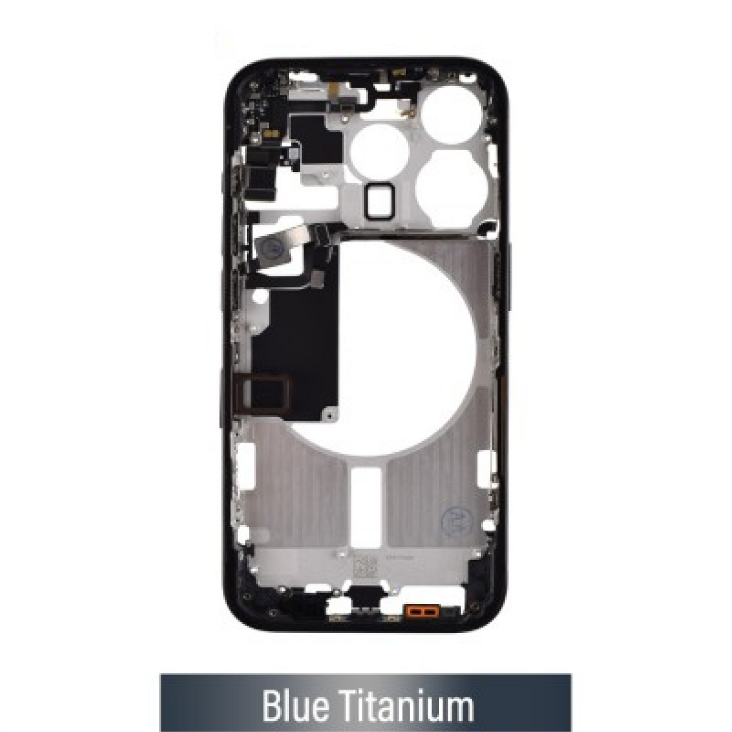 iPhone 15 Pro Pull Mid Frame Housing With Small Parts - Blue Titanium