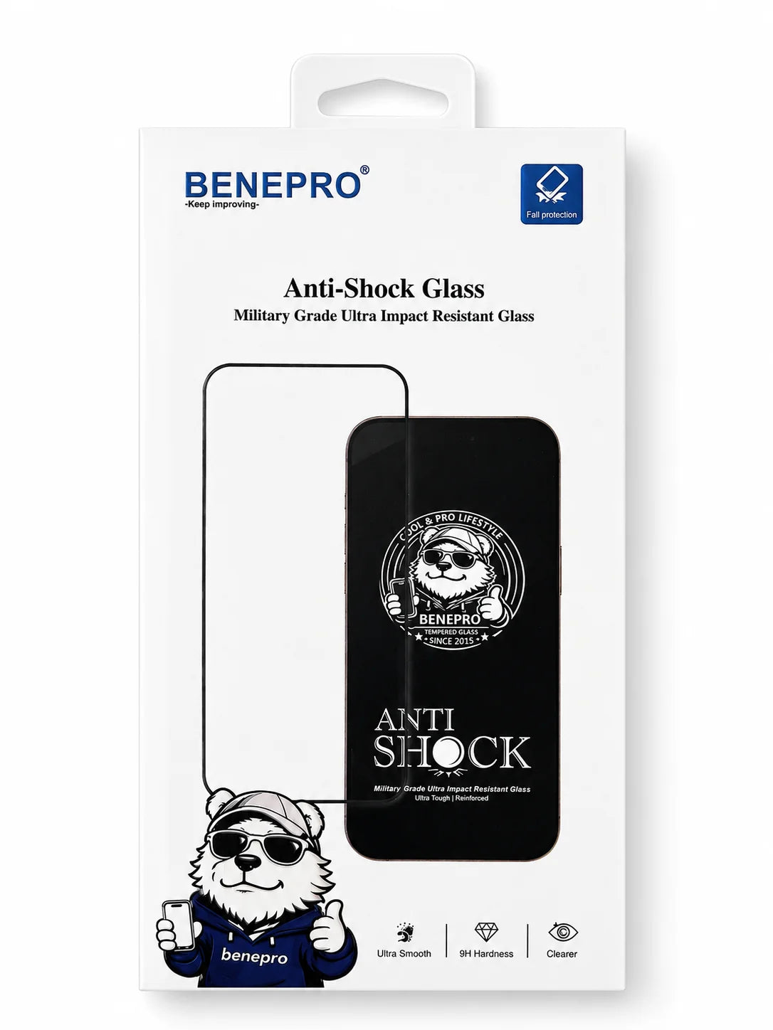 BENEPRO Anti-Shock Ultra Impact Resistant Tempered Glass for iPhone – Select Your Model