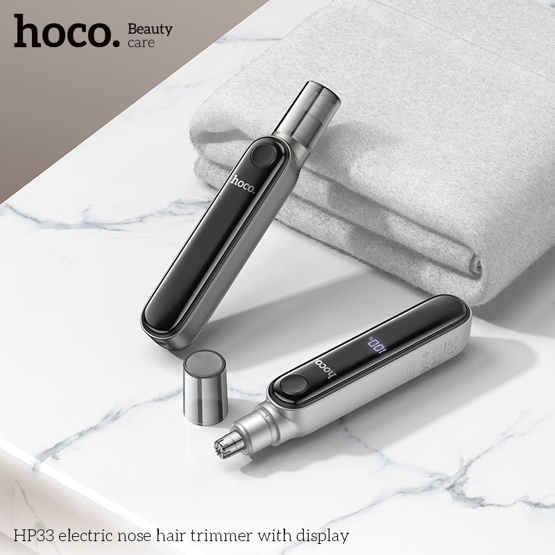 Hoco HP33 electric nose hair trimmer with display - Silver