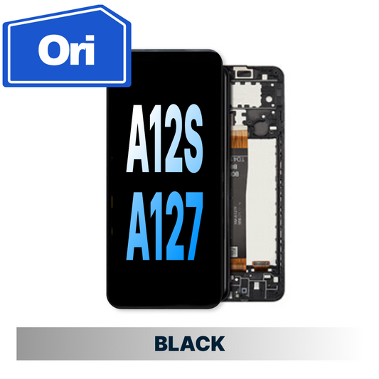 Samsung Galaxy A12(A125)/A12S(A127) Original New Screen with Frame - Black