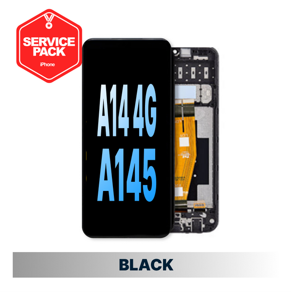 Samsung Galaxy A14 4G/A145 Service Pack Screen With Frame - Black