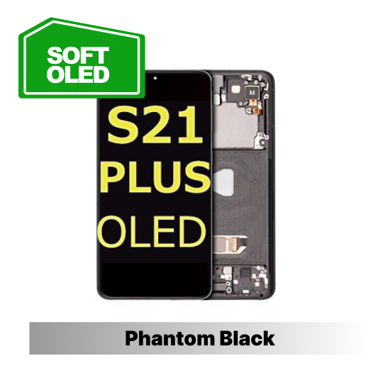 Samsung Galaxy S21 Plus 5G Compatible Amoled Assembly -Soft Oled Aftermarket - Phantom Black