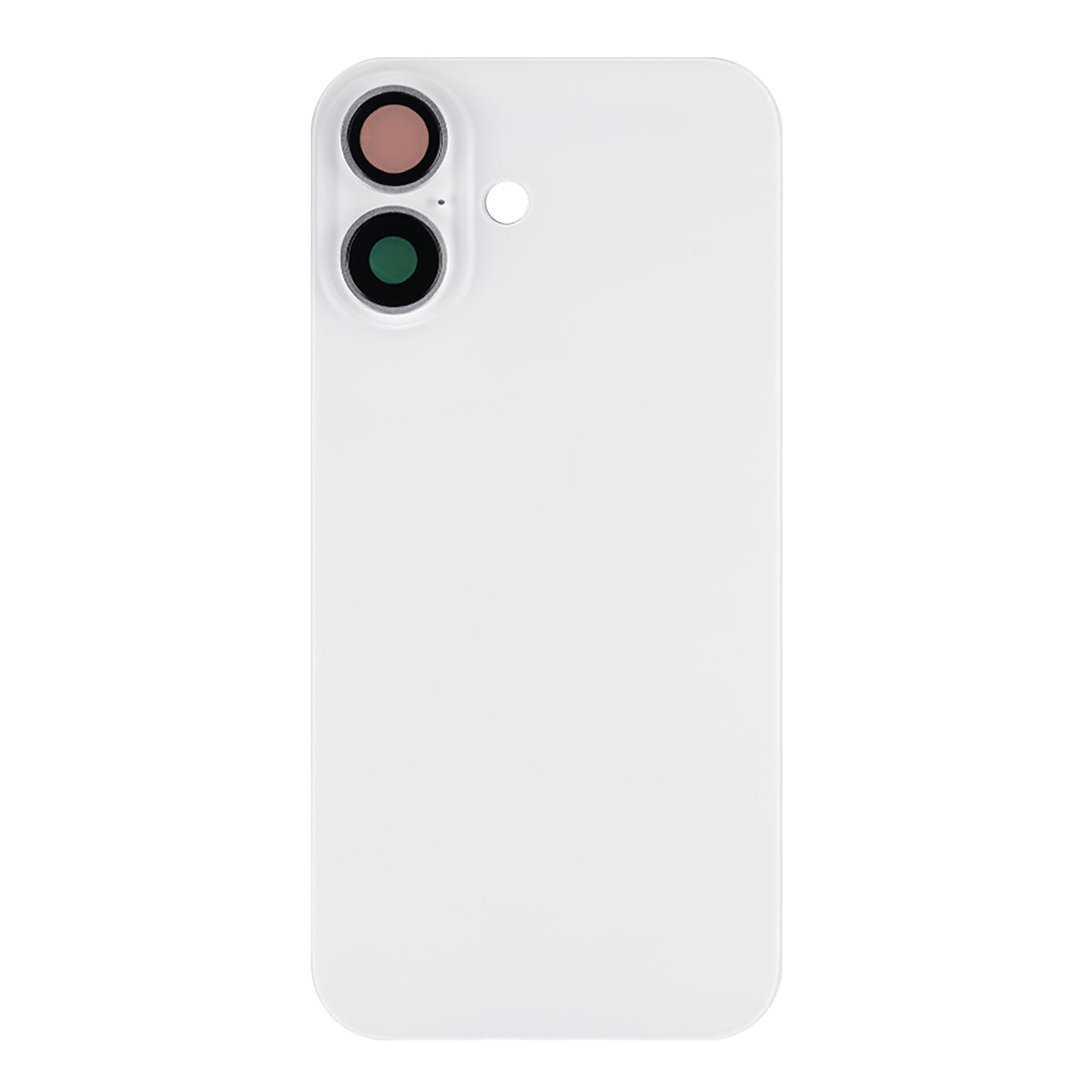 Iphone 16 Back Glass With Camera Lens + Magnet + Wireless Flex Charger + Adhesive OEM White